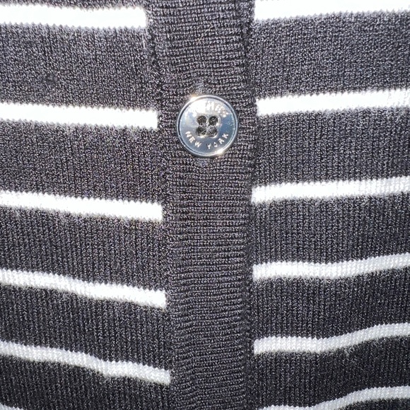 Jones NY Cardigan Black/White Stripe Size Small - Picture 4 of 4
